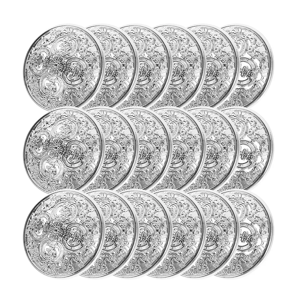 

30 шт. винтажных металлических пуговиц с гравировкой, круглые, полые, для женских пальто, костюмов, платьев, для рукоделия, DIY-проектов, замены деталей