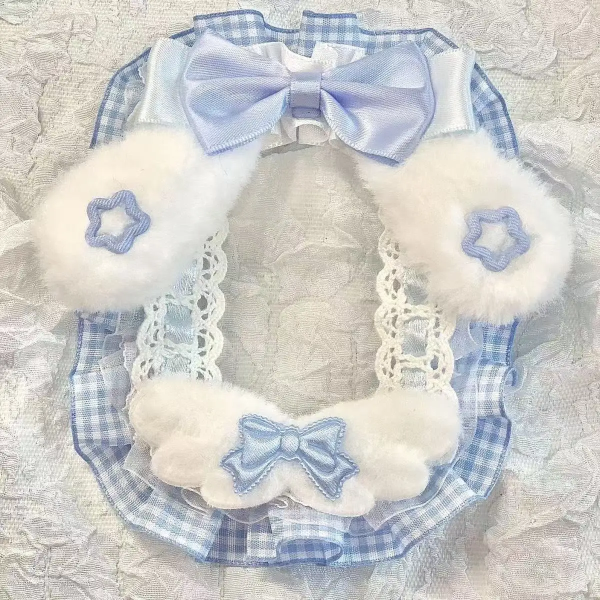New KPop Kawaii Handmade Lace Photocard Card Case Holder Keychain Fans Photo Protective Cover Cute Lolita Badge Ornament