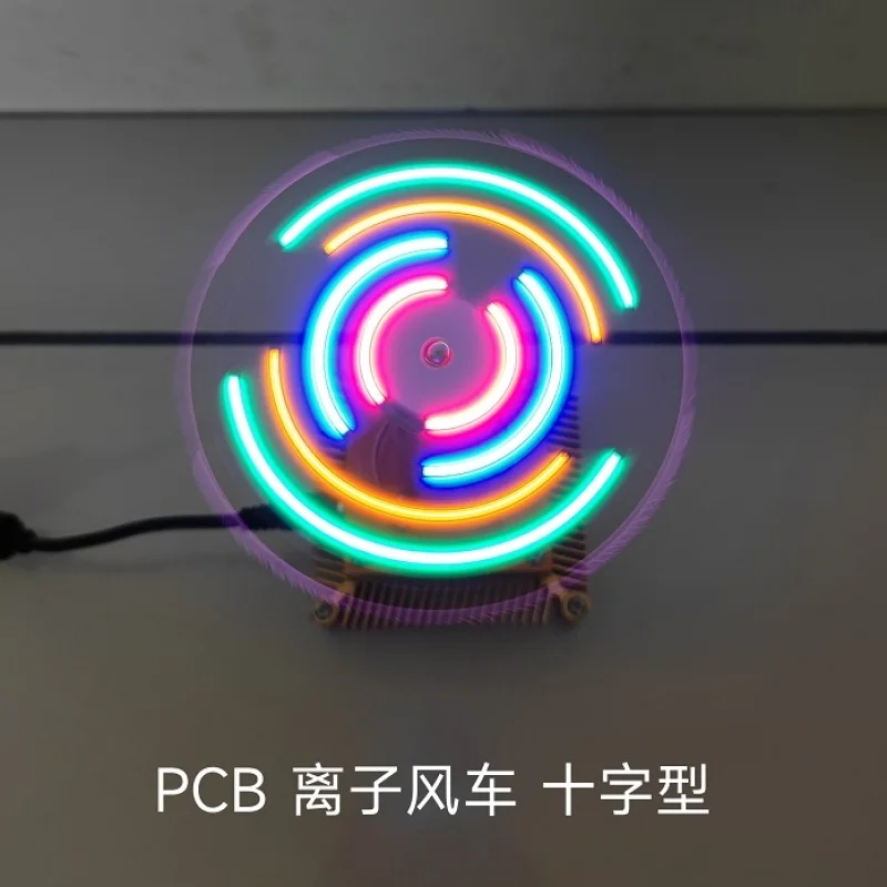 Estación de transmisión inalámbrica bobina Tesla Music Ion Windmill Wreath