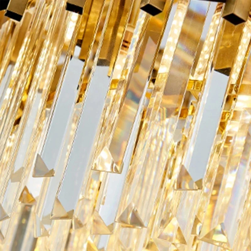 

Multi-Layer Luxury Crystal Pendant Chandelier Modern Kitchen Hotel Living Bedroom Dining Room Hanging Lamp