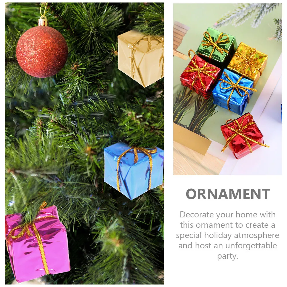 

60Pcs Gift Box Hanging Pendants Christmas Tree Decor Festival DIY Hanging Ornaments Xmas Style Decorations Xmas Tree Decor