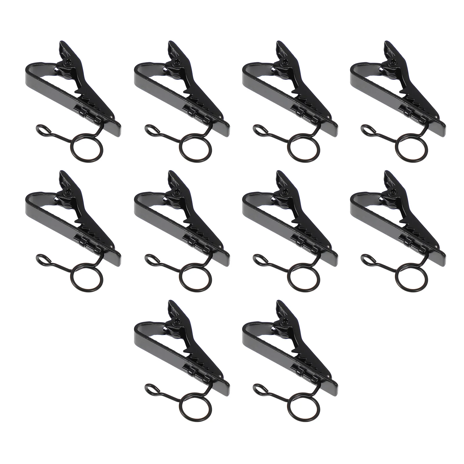 10 Pcs Wireless Mini Microphone Lapel Lavalier Holder Clip Iron Collar for Replacement