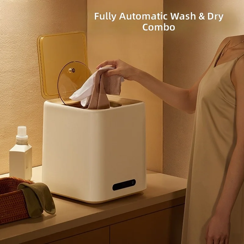 Mini Washing Machine, Underwear Socks 3 in 1, Compact Portable Washer with Spin Dry, Fully Automatic, Small Laundry Cleaner