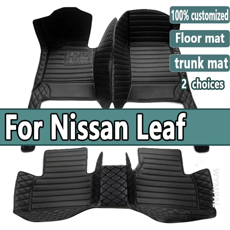 Floor Mats For Nissan Leaf ZE0 AZE0 2011~2017 Dirt-resistant Car Mats luxury Leather Mat Anti-dirt Pad Car Accessories Interior