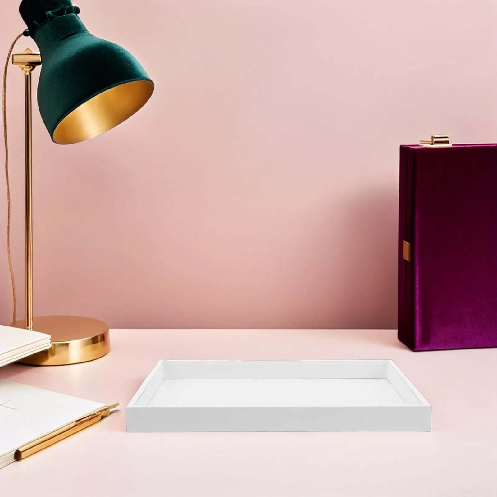 

2Pcs Jewelry Organizer Tray Empty Display Plate Stackable Storage for Necklaces Rings Bracelets Vanity Dresser Jewelry Display