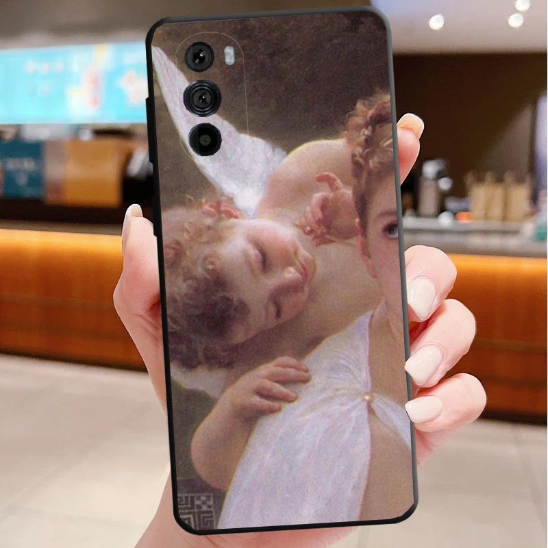 Phone Case For Motorola Edge 50 40 Pro 60 50 40 30 Ultra Neo Fusion Moto G85 G72 G53 G54 G84 G13 G32 Plaster Statue David Art