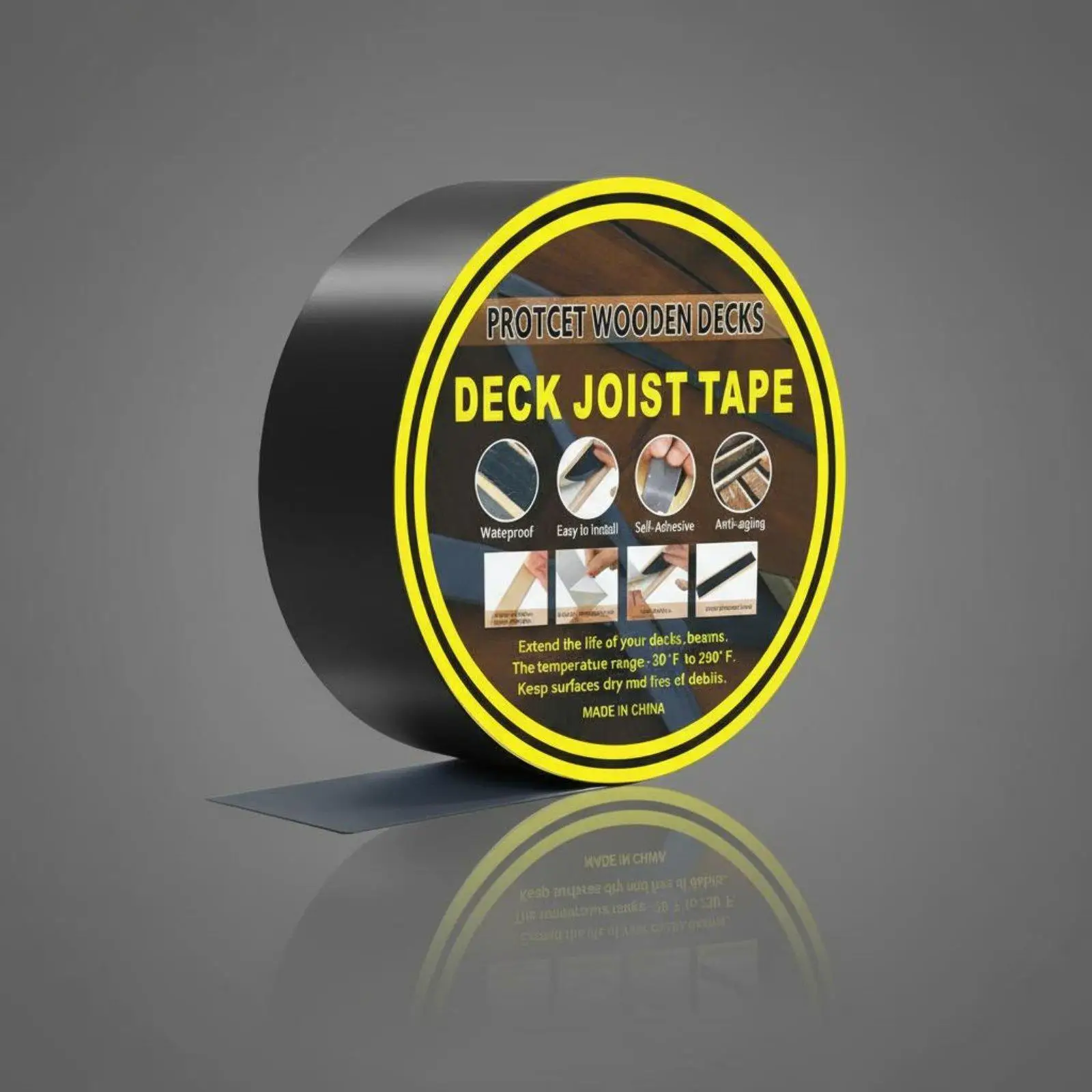 Moisture Barrier Strip Easy Install Butyl Waterproof Tape High Performance Sealer for Outdoor Structure and Roof Maintenance