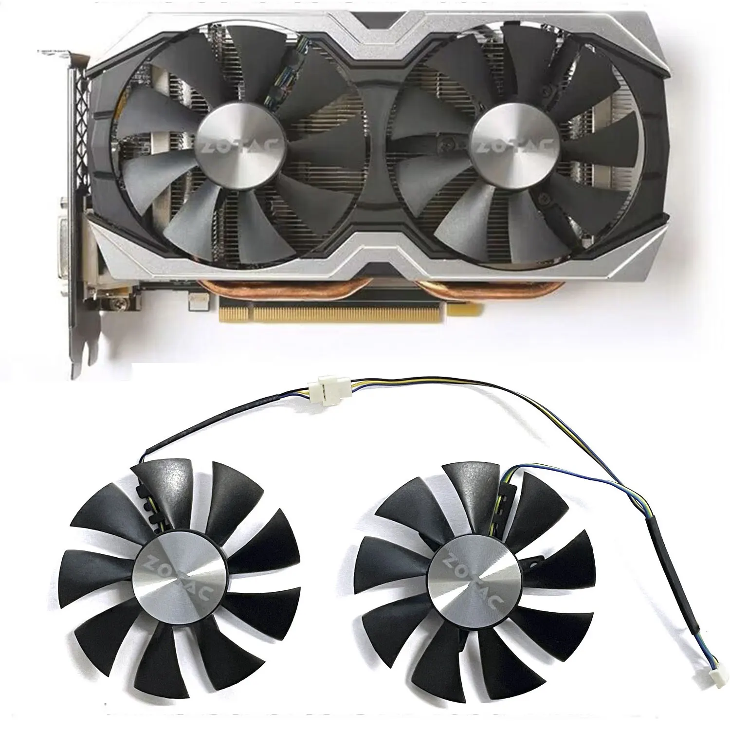 

New 4PIN 85MM GPU Fan GA91S2H GFY09010E12SPA for ZOTAC GTX 1060 AMP GTX 1070 1070 MINI Graphics Card Cooling Fan