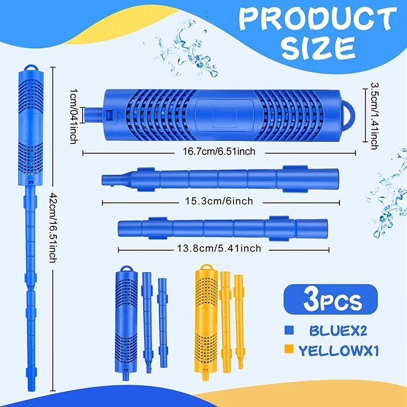 3 Pieces Spa In-Filter Mineral Sticks Parts Mineral Sticks For Hot Tub Spa Swimming Pool Fish Pond Filter Cartridge