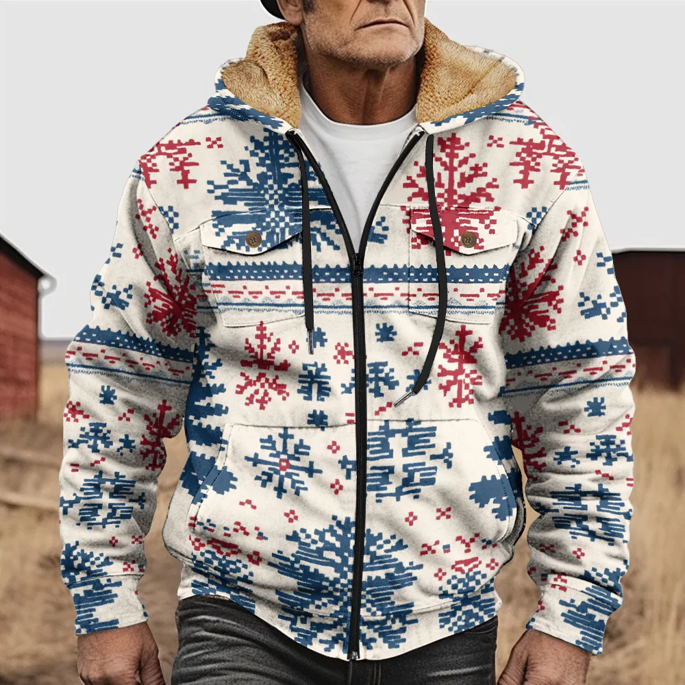 

Thi Velvet Cotton Jaet Zipper Inner ket Double Layered Retro Cisas Eth Sle Men's Work orm Spring Hat