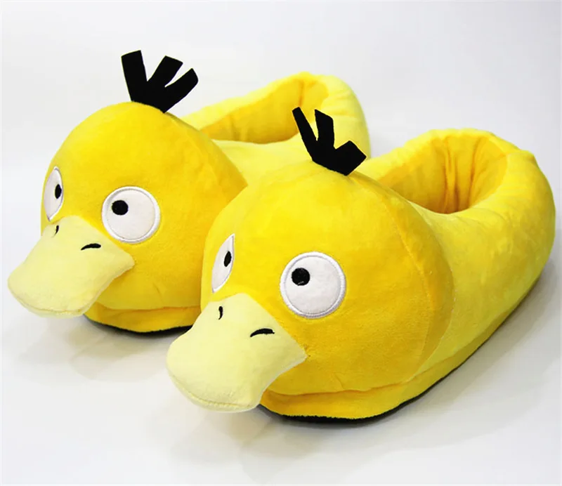 Pokemon Elf Kawaii Pikachu Slippers Snorlax Psyduck Anime Cartoon Shoes Warm Winter For Children Adult Gifts