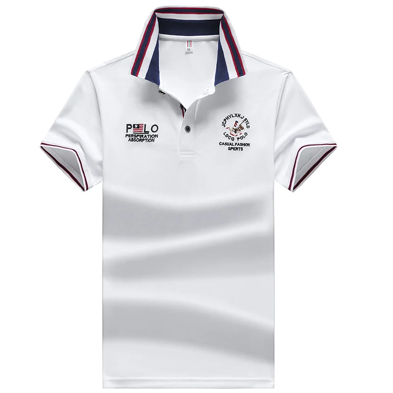 Men`s Summer Jersey Golf Shirts Performance Moisture Wicking Mens Embroidery Polo Shirt Fashion Dry Fit Short Sleeve Polo Hombre