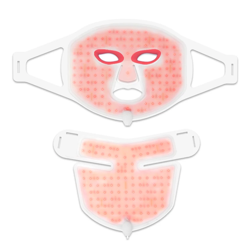 led face photon mask 7 color silicone led facial mask for face and neck beauty red light therapy mask