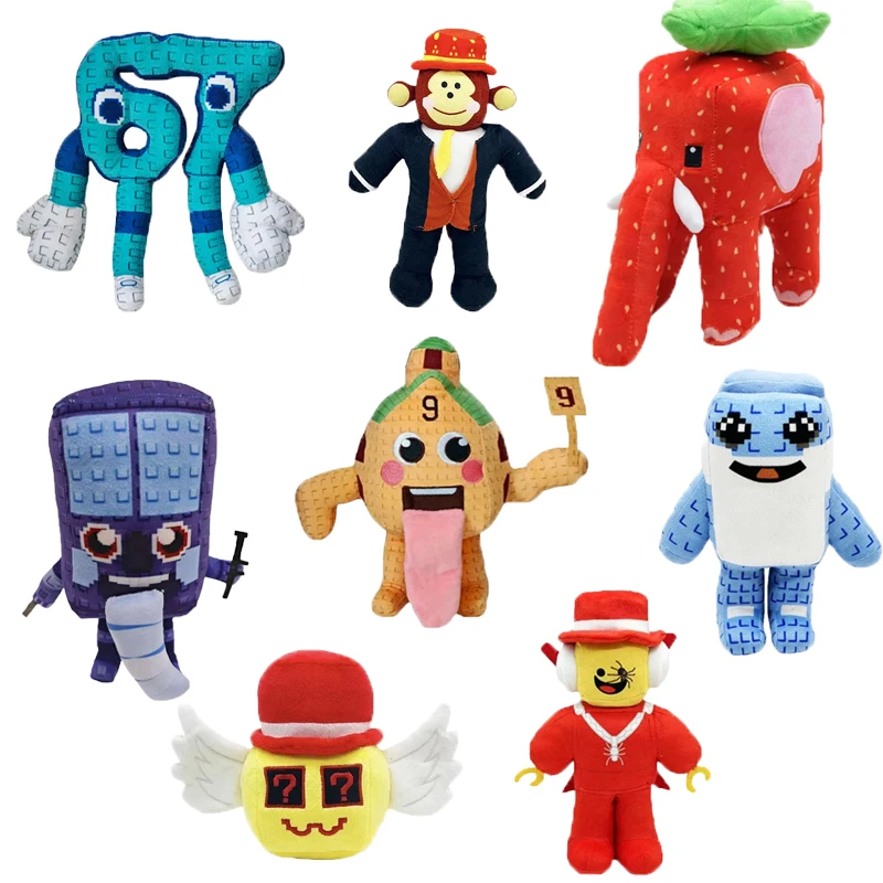 &New Steal A Brainrot Esok School Plush Sammy Jandel الفراولة الفيل بلوشي لطيف رقم. 9 هدية لمحبي لعبة الدمية المحشوة في المنزل #1