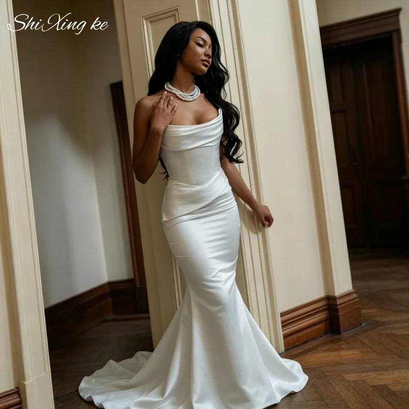 2026 Modern Simple Mermaid Wedding Gown Sleeveless Natural Waist Bridal Dress Vestidos de Novia Customized