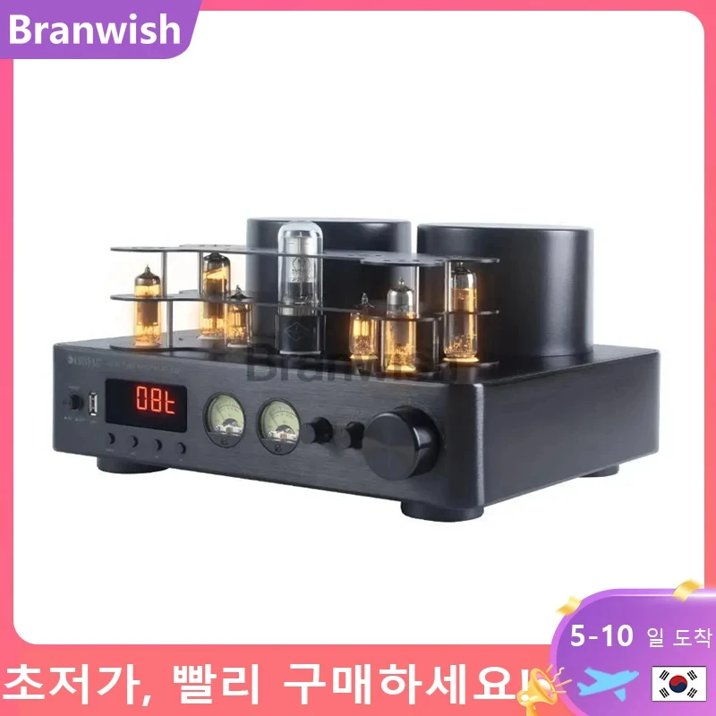 200W+200W High Power Fever Hifi Tube Amplifier Pre-stage Auido Speaker Amplifier Home Theater Bluetooth 5.0 Support 4-8Ω speaker