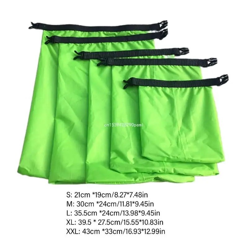 5 pçs à prova dwaterproof água saco seco ar livre praia fivela sacos armazenamento leve saco seco para acampamentos,