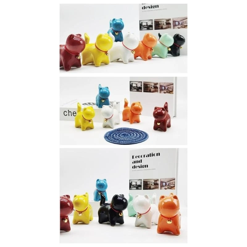 J0MC elegante Kitten Fatuine Small Statue Ornament for Home Table