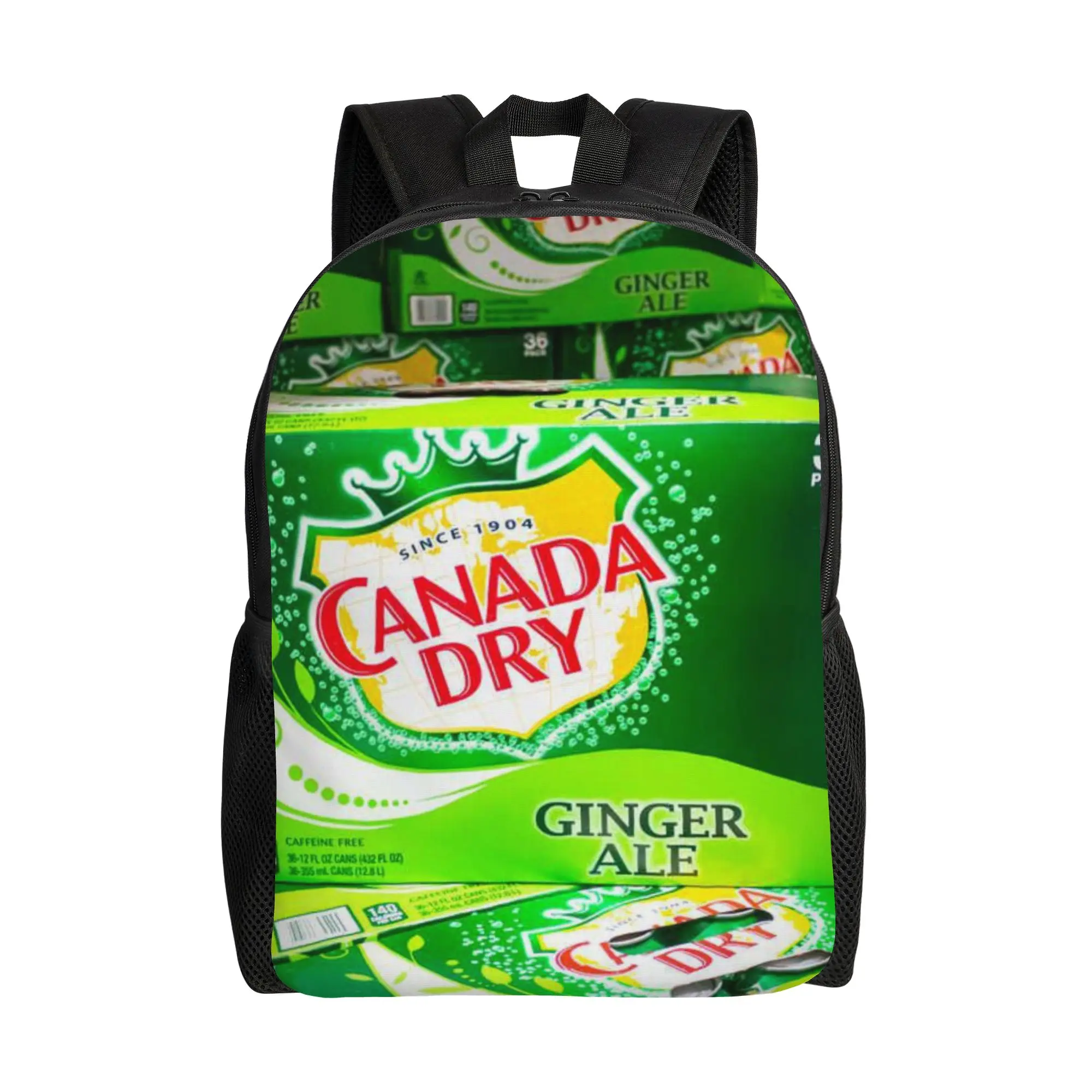 

Газированный напиток Canada Dry Ginger Ale, упаковка 36 штук, рюкзак Canada Dry для офисных работников, вместительный школьный рюкзак для повседневного использования, к началу учебного года