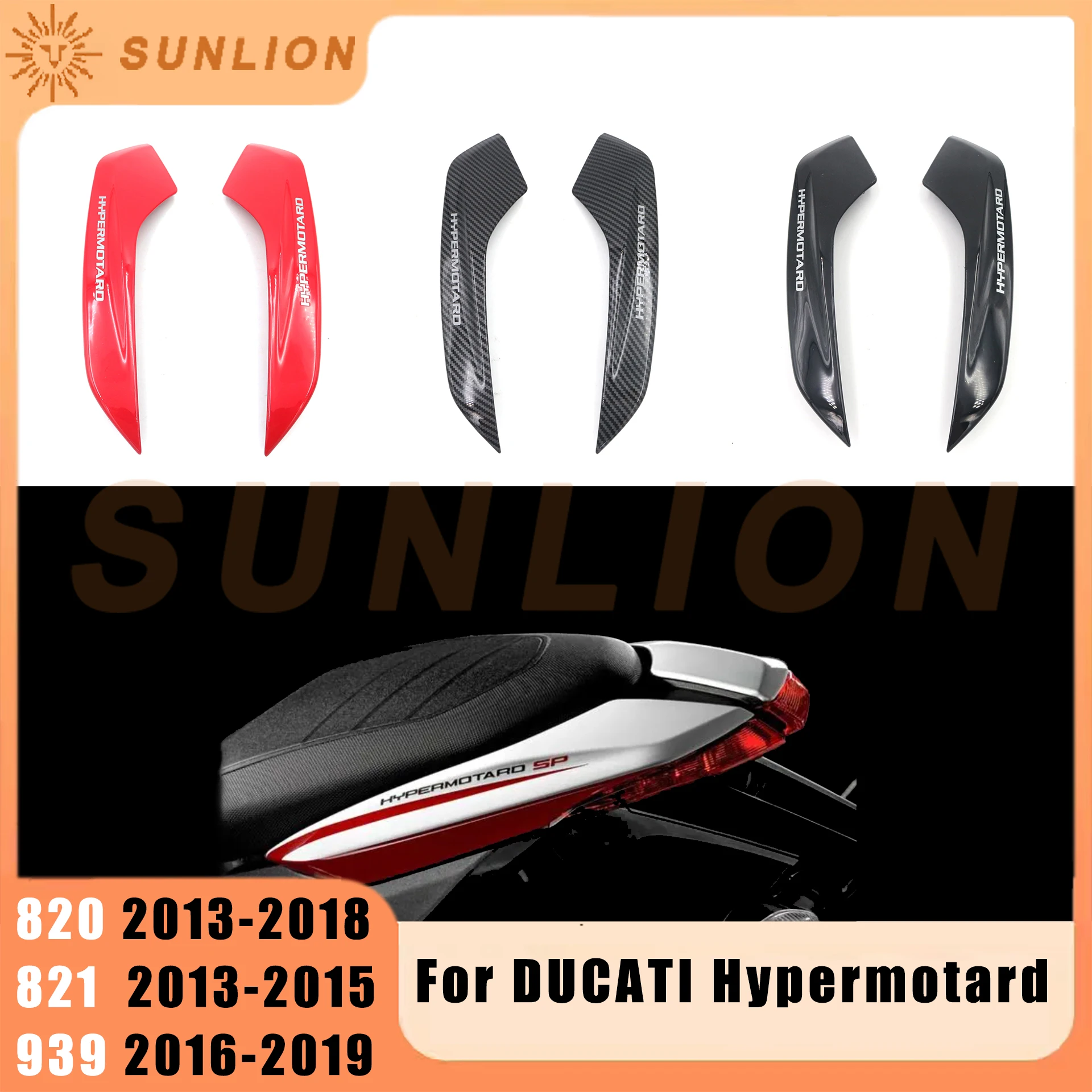 

For Ducati Hypermotard 820 2013 - 2018 / 821 2013 - 2015 / 939 2016 - 2019 Rear Upper Tail Side Fairing Cover Cowling Trim Panel