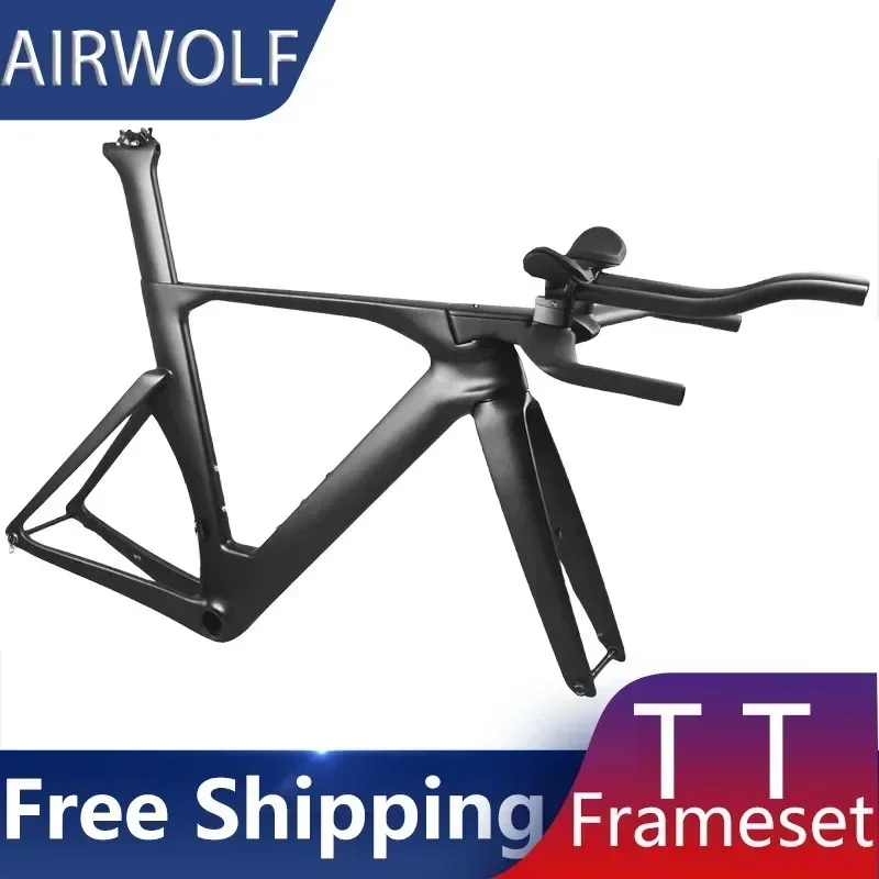 

Airwolf 2024 Carbon TT Road Triathlon Frame Disc Brake 700*28c Carbon Road Bike Frameset Di2 Mechanical Carbon TT Road Frame