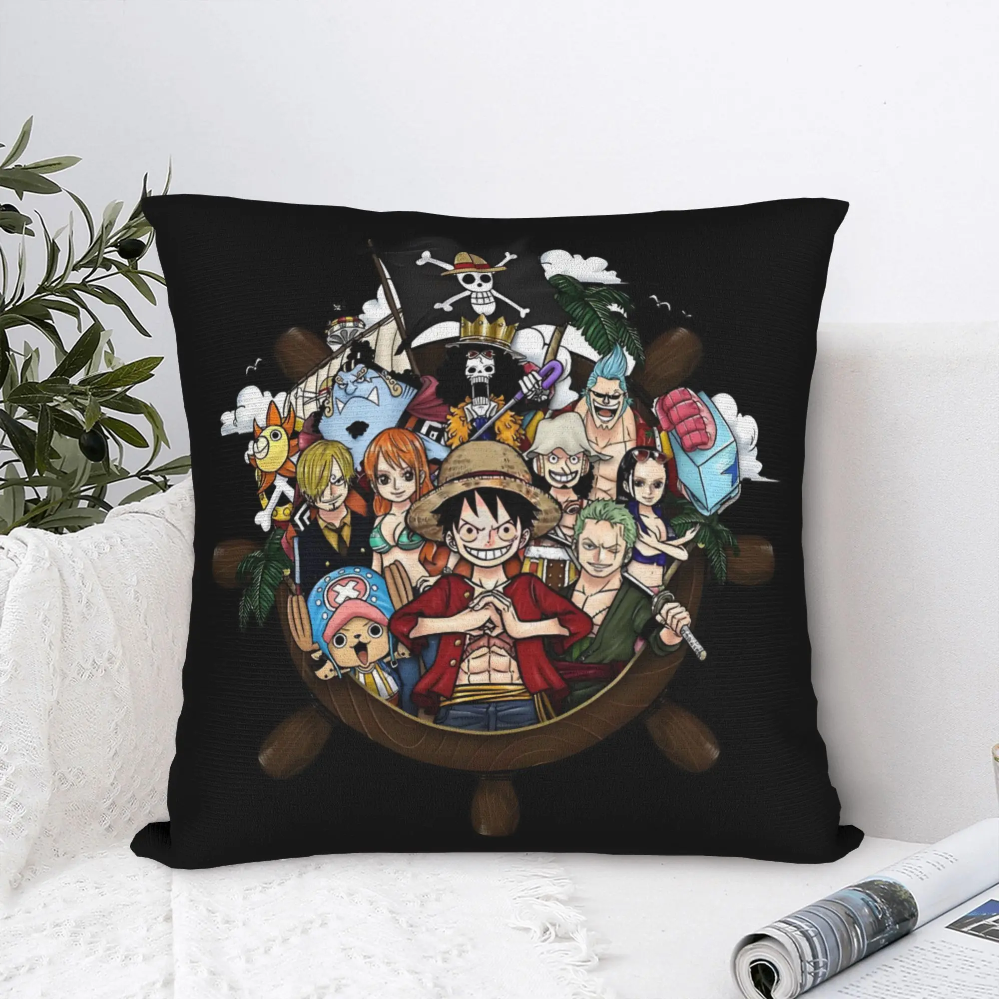 Nordic Anime One P-Pieces Sofa Cushion Cover Polyester  Throw Pillow Case Home Decor
