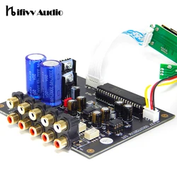 2.08 Inch OLED MUSES72320 Preamplifier Board Volume Controller 4 In 1 Out Relay Switch With Infrared Remote Control Amp Module