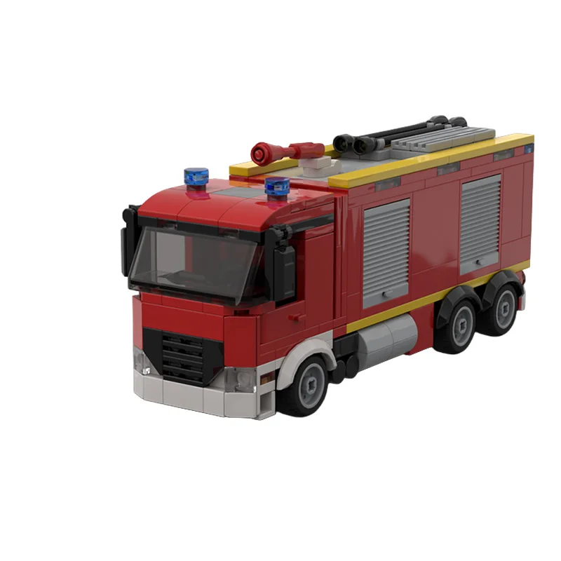 366ピース輸送タンク消防車MOCカスタマイズモジュラービルディングブロックブリック子供向け人気シンプルクリエイティブDIYホリデートイギフト