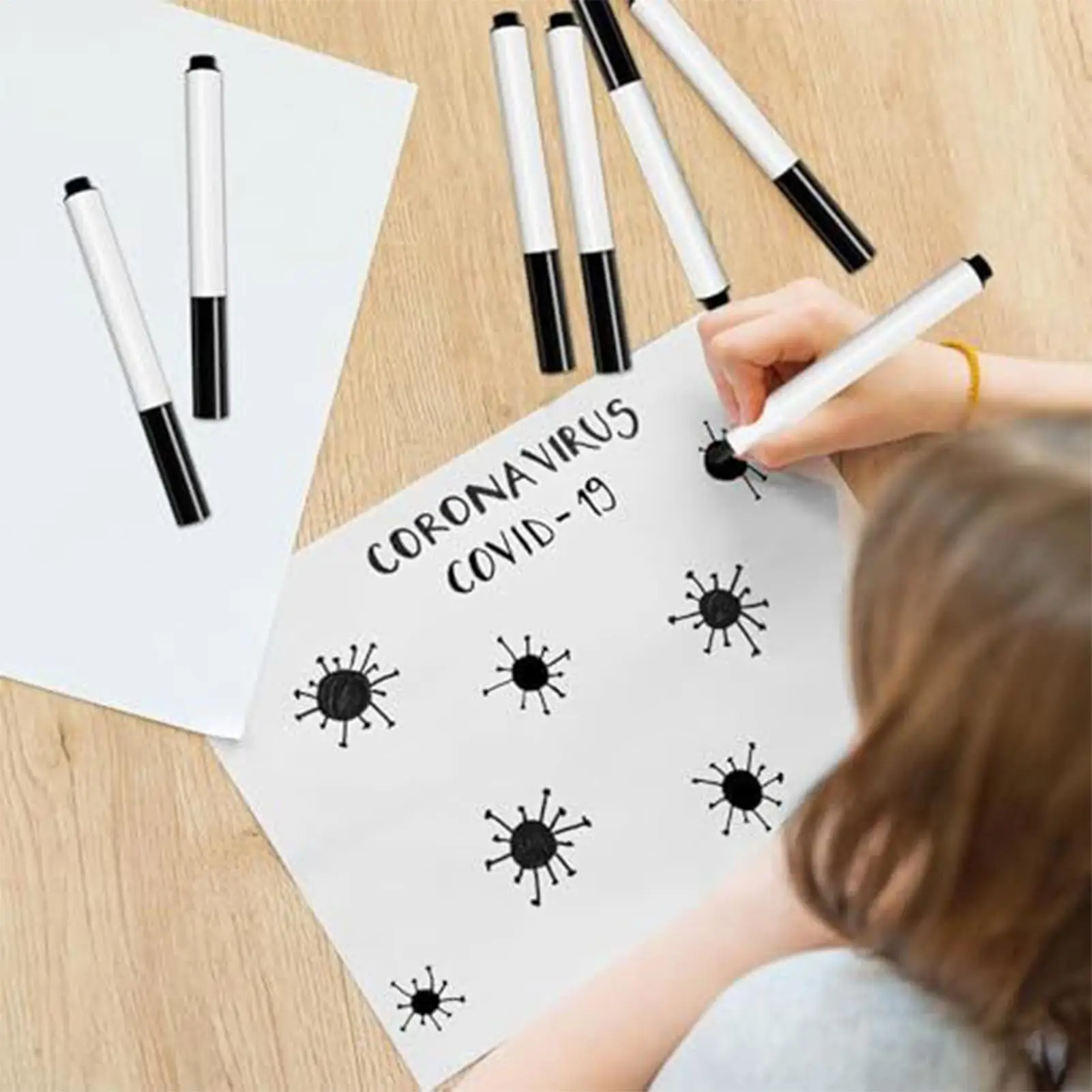 

18pcs Drawing Robot Pen Smooth Writing Paint Tools Drawing Robot Replacement Pen Included 6 Drawing Brushes 12 Coloring Pens