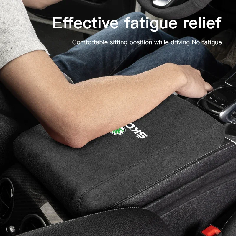 Skoda Car Sticker Car Interior Armrest Box Mat Center Console Accessories For Skoda Octavia Superb Kodiaq Rapid Karoq Fabia Yeti view 5