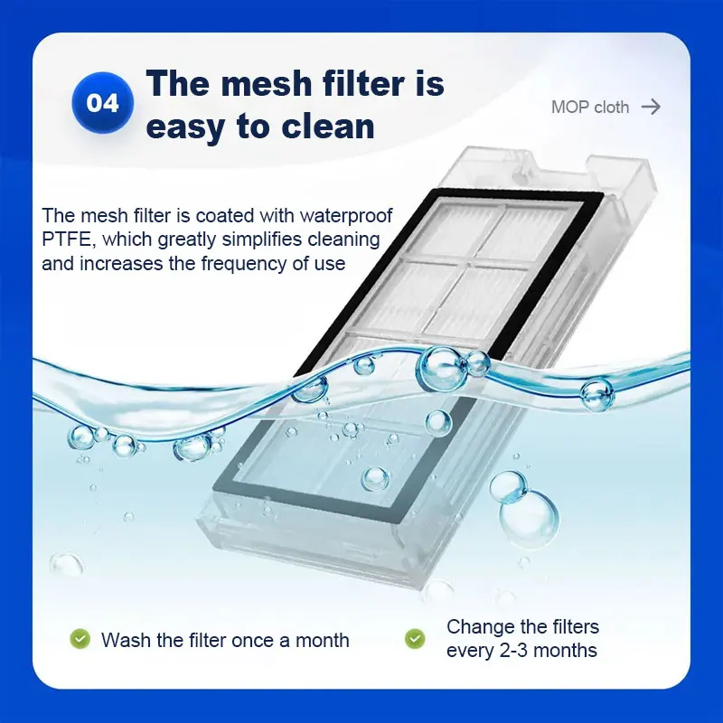 Dust Bags Filter For Xiaomi Roidmi Eve Plus Mop Cloth Main Side Brush Robot Vacuum Cleaner Accessories Spare Parts For Home