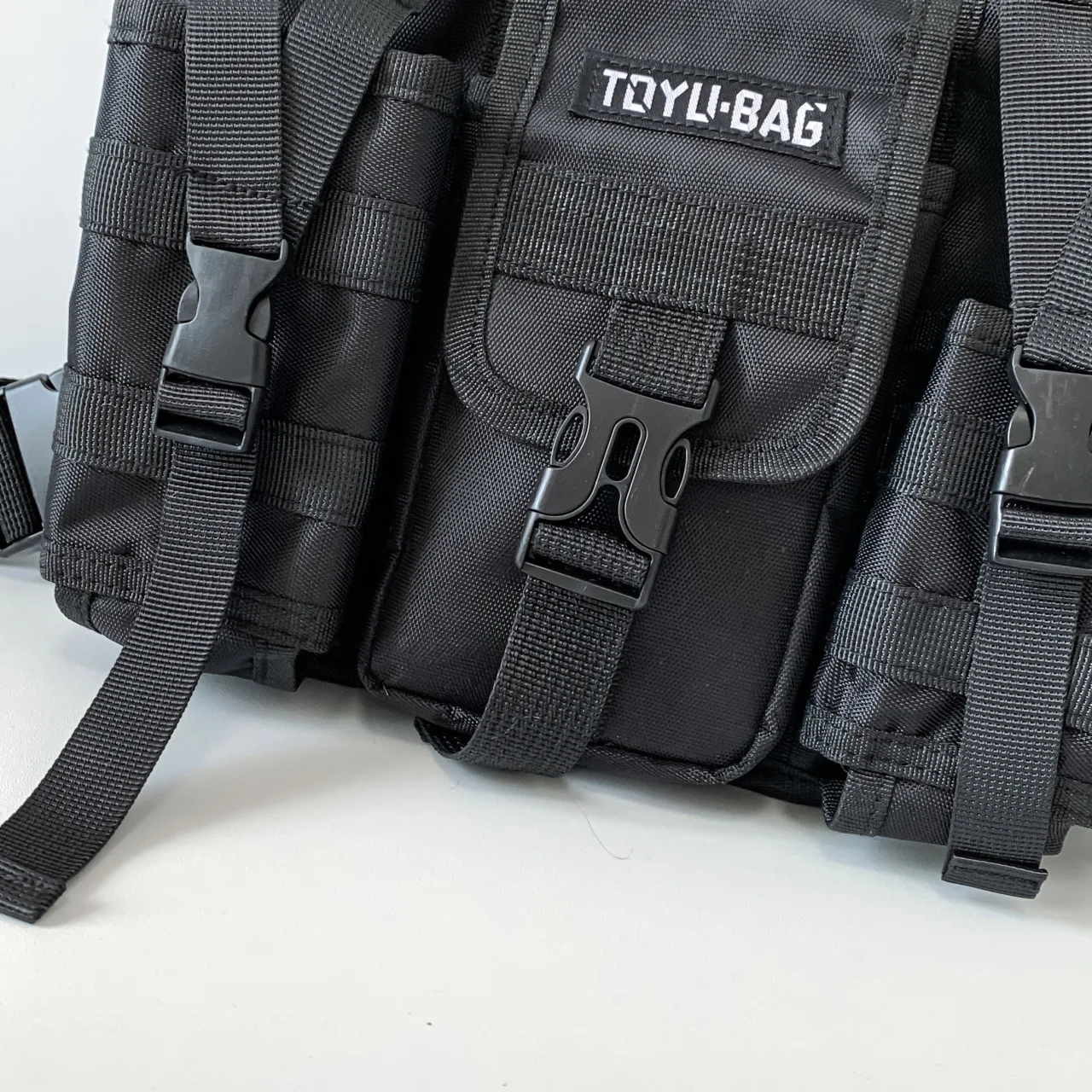 متعددة الوظائف الرياضة السفر الصدر حزمة للجنسين التكتيكية سترة الظهر الهيب هوب الشارع الشهير الرجال أكياس الصدر سعة كبيرة #3