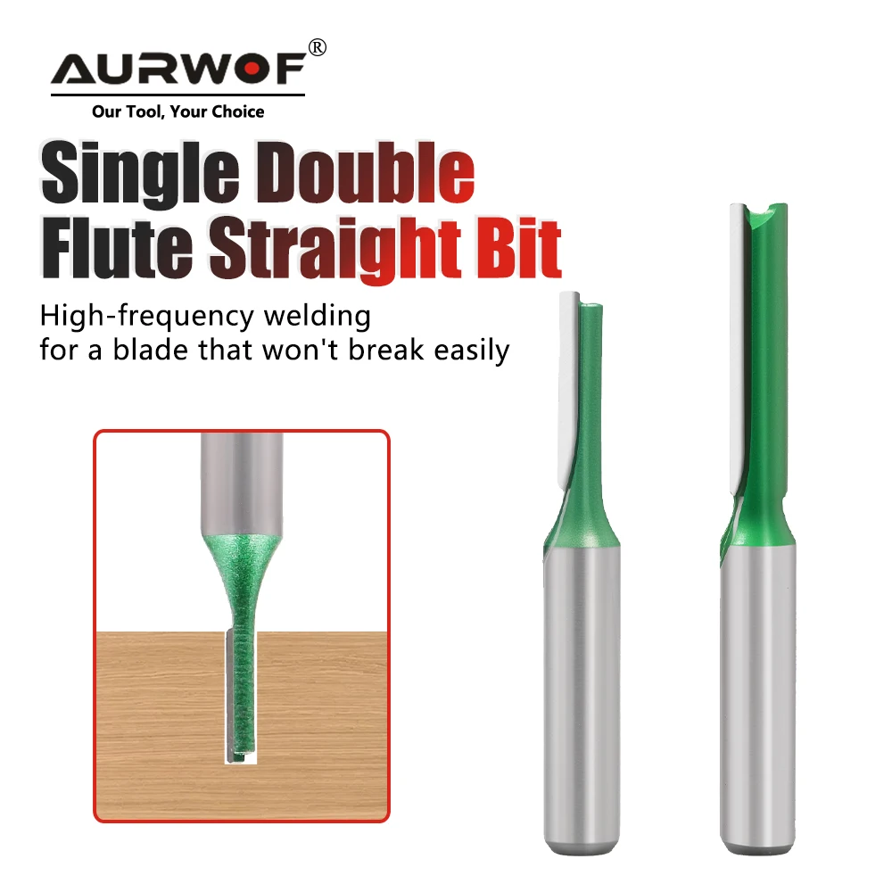 

AURWOF 1pc 8mm Shank，Slotting Router Bit 3-8mm，Woodworking Milling Cutter for Wood Groove Engraving C080020