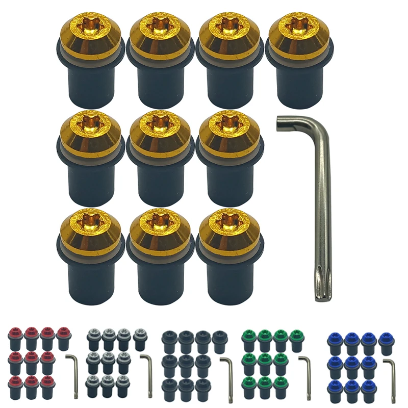 M5 5mm Fastener Nuts Windscreen Windshield Screw Mounting Bolts For Suzuki GSXR GSX-R 600 750 1000 K1 K2 K3 K4 K5 K6 K7 K8 K9