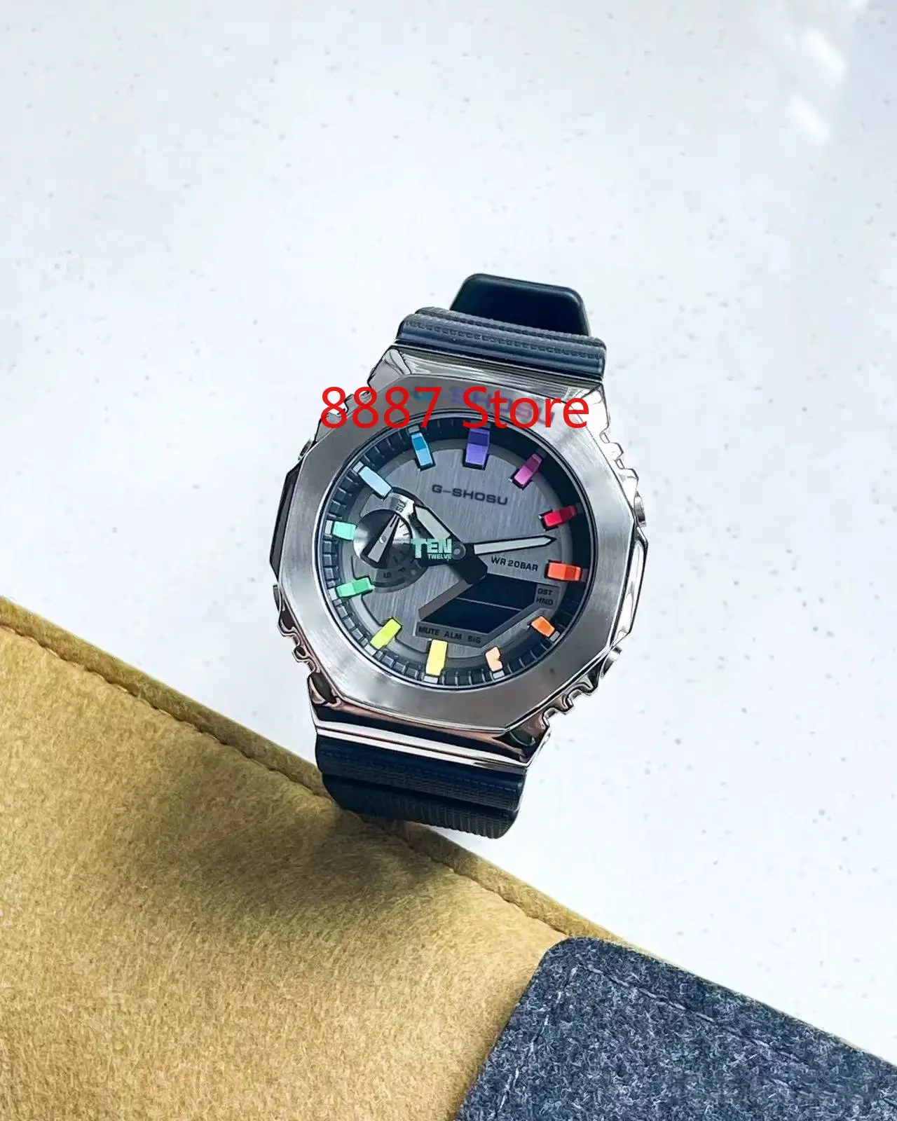 

8887 Store GM Digital Sports Electronic Unisex Watch Alloy Large Dial Full Function LED Dual Display World Series