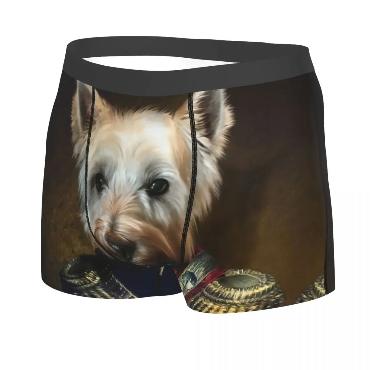 Male Fashion West Highland Dog Terrier Underwear Funny Westie Boxer Briefs Stretch Shorts Panties Underpants