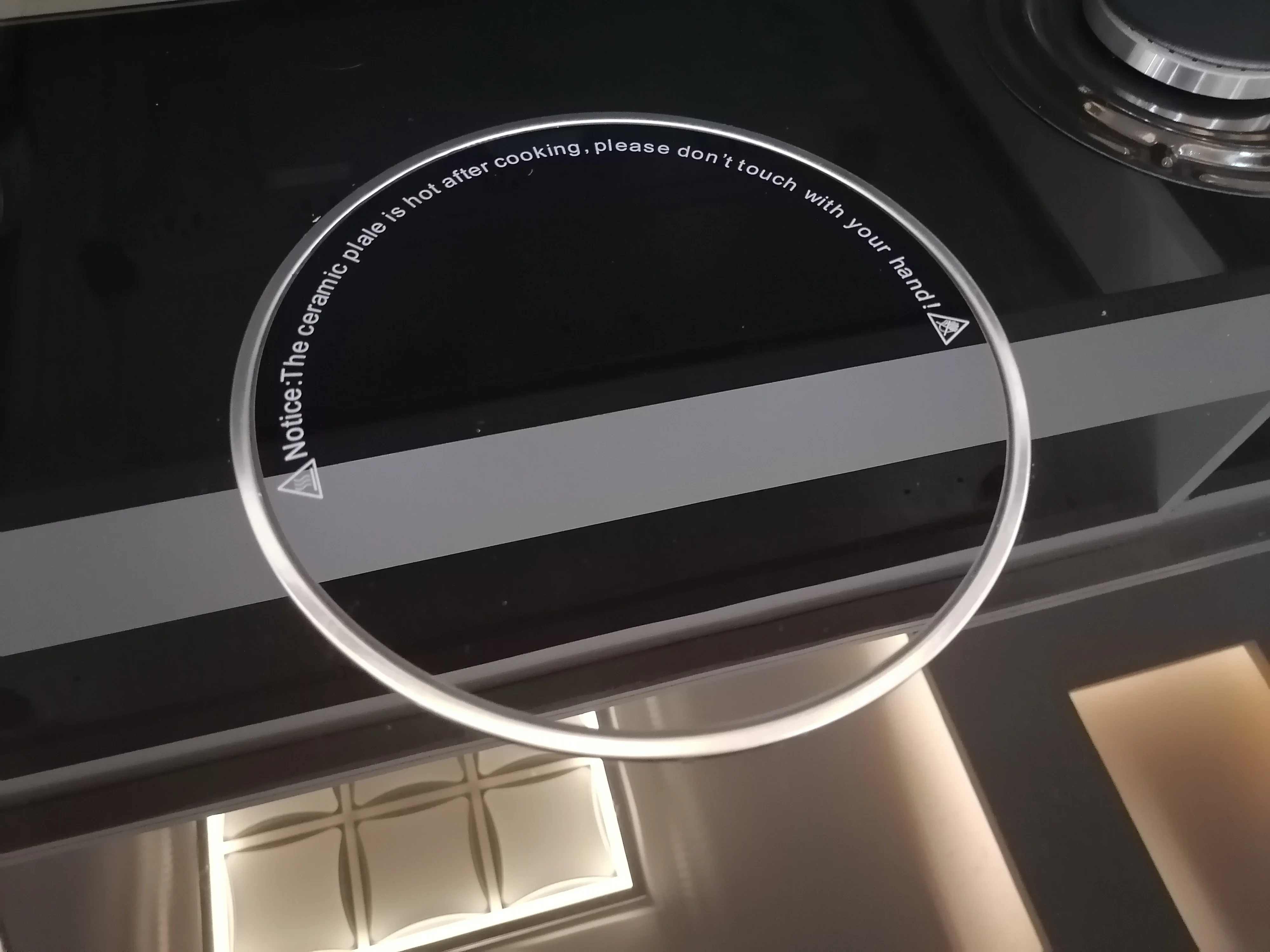 Gas Electric Combo Hob 3 Gas Burners 1 Ceramic Zone Tempered Glass Hybrid Cooktop Knob Touch Control Built-in Kitchen