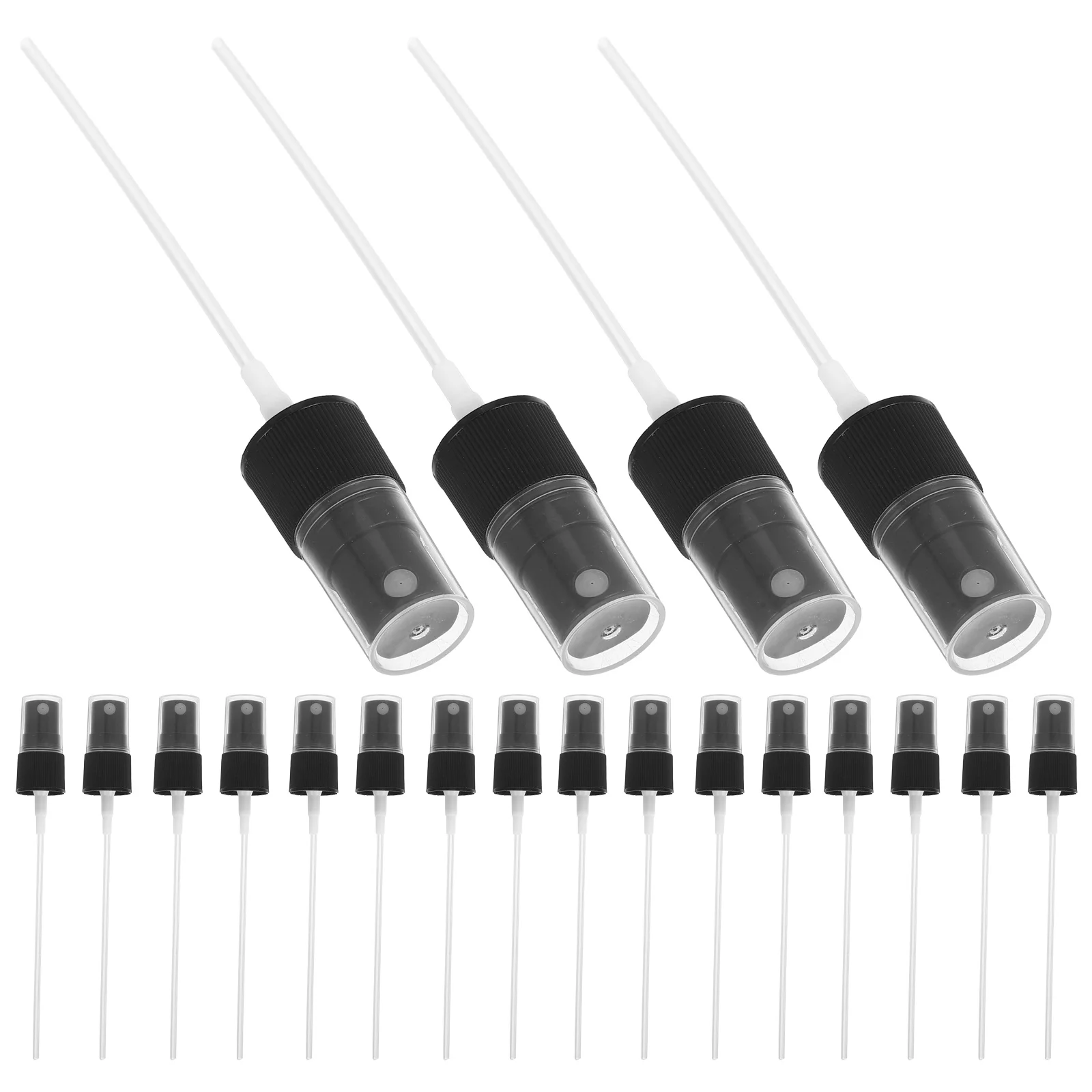 20 قطعة رأس رش بديل لزجاجة عطر مضخة رش رذاذ محمولة باللون الأسود عيار 18 #2