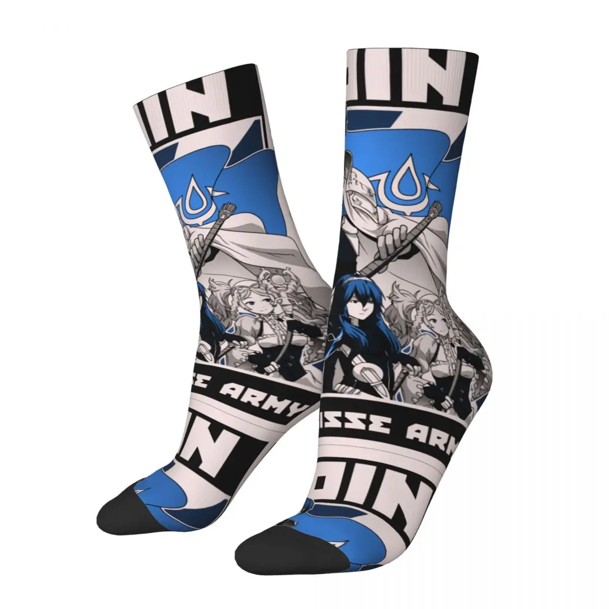 Funny Crazy Sock for Men Join Ylisse Hip Hop Harajuku Fire Emblem Game Happy Seamless Pattern Printed Boys Crew compression Sock