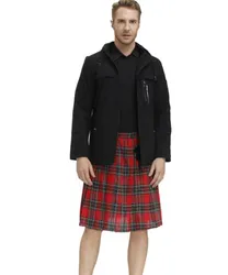 Men Skirts Scottish Mens Leisure Kilt Traditional Highland Skirt Combat Uniform Skirt Check Printing