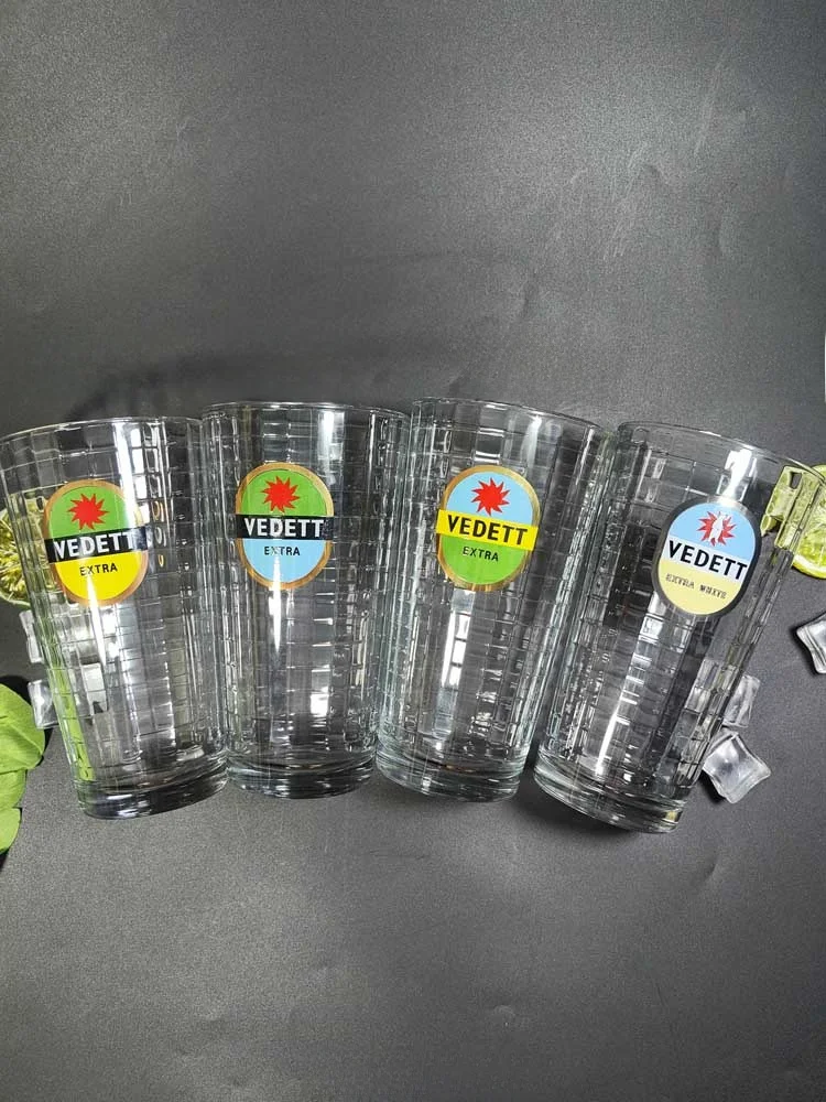 Original VEDETT White Bear Beer Glass Highball Glass Beer Specialty Cup Imported Food Grade Tempered Glass Nordic Style