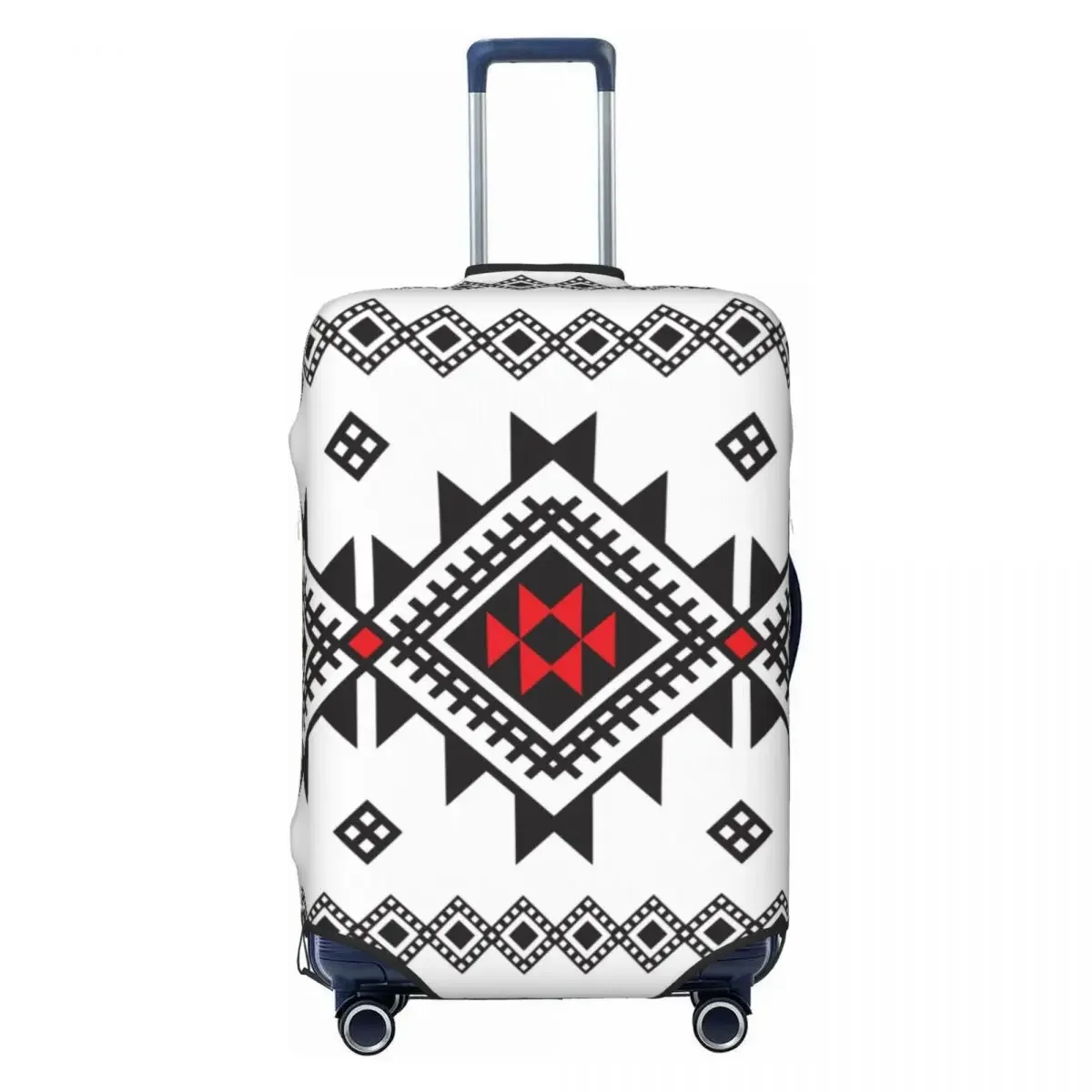 

Custom Kabyle Amazigh Carpet Luggage Cover Cute Africa Geometric Morocco Style Suitcase Protector Covers Suit For 18-32 inch