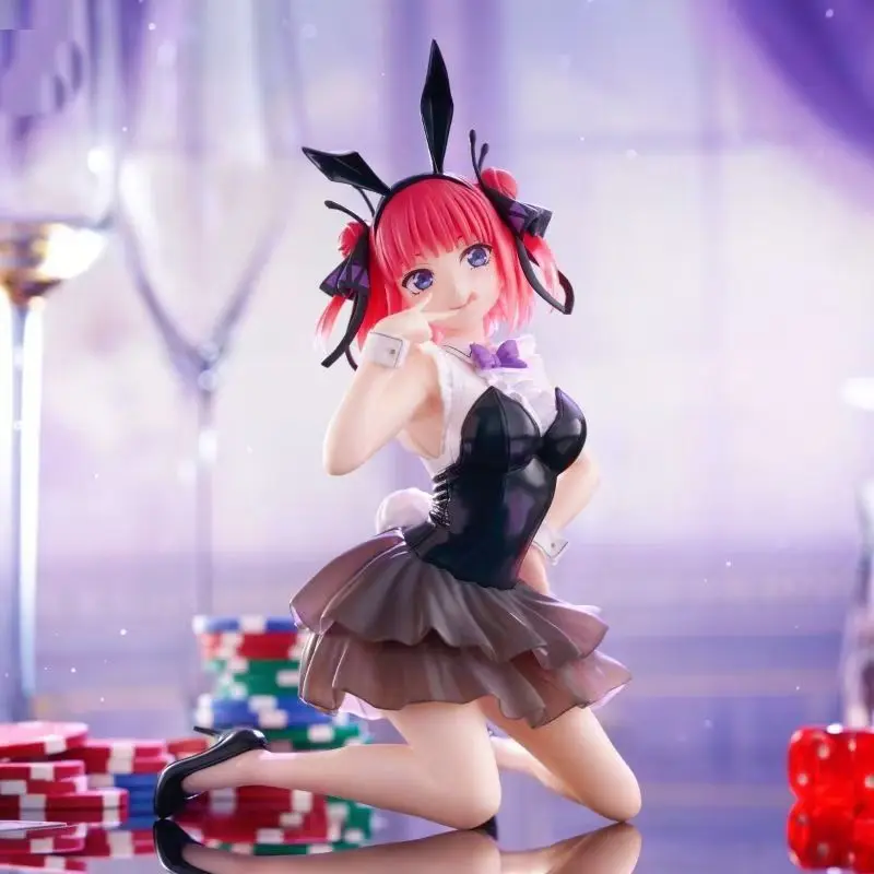 12 سنتيمتر Quintuplets Nino Miku الأرنب فتاة أنيمي اليدوية عمل أرقام سطح المكتب حالة الديكور هدية مزخرفة #5