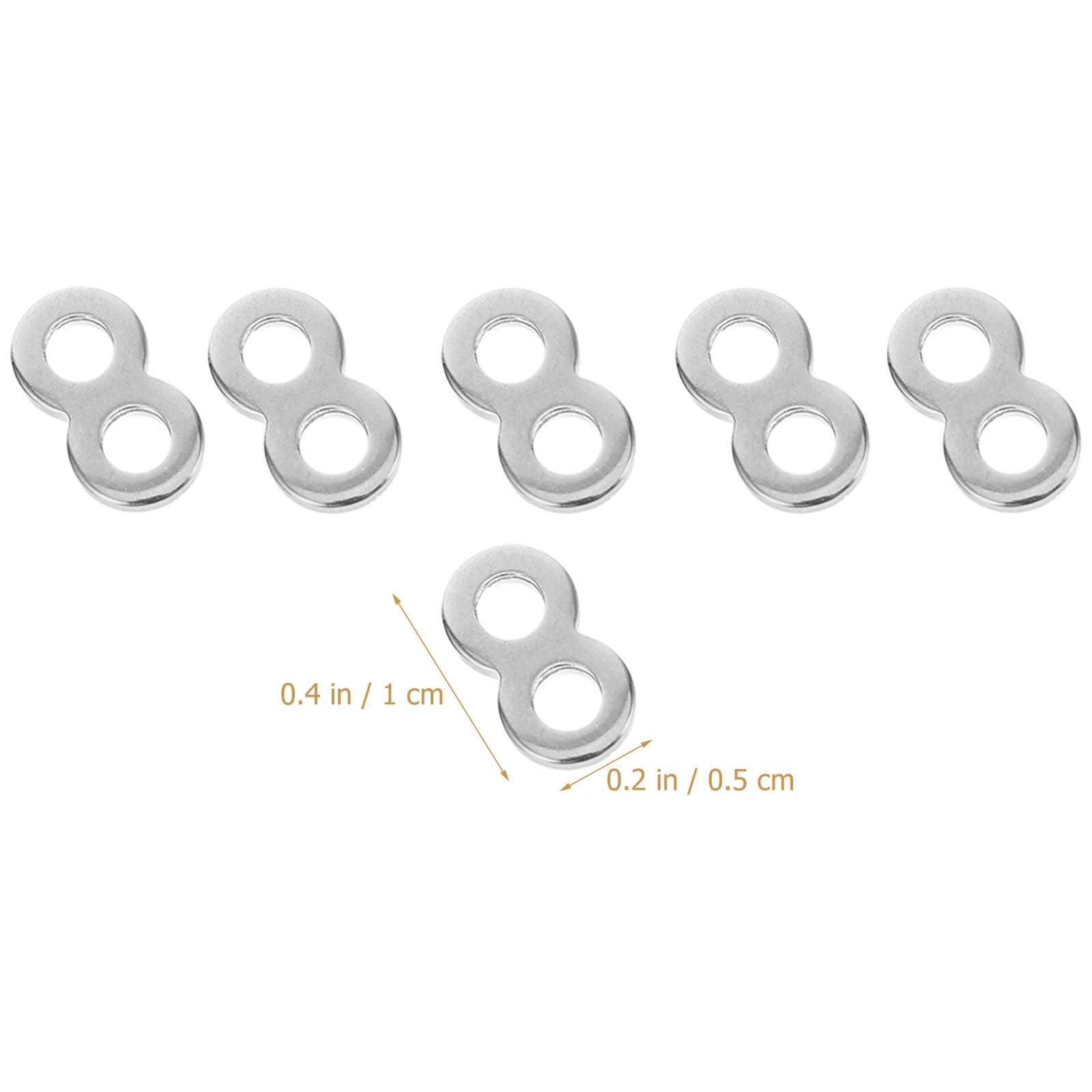 Imagem -06 - Figura Oito Fivela Conector Fixadores Mesa Cadeira Conector de Reparo Durável Armário Móveis Ferragem Aço Inoxidável 20 Peças