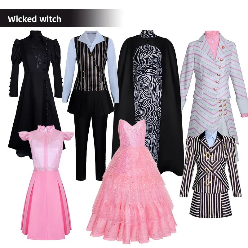 

Wicked Glinda The Good Witch Adult Cosplay Costume Women's Pink Fantasy Dress for Halloween Christmas Comic-Con Roleplay Outfit