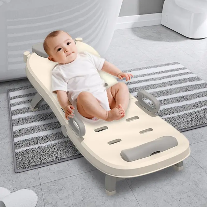 Toddler Hair Washing Seat Adjustable Hair Washing Lying Seat For Kids Portable Baby Shampoo Recliner Foldable Toddler Head Hair