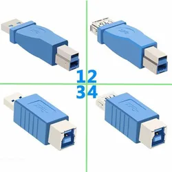 USB3.0 A Male & A Female to B Female Printer Print Converter Adapter Connector USB 3.0 Port Retail wholesale USB 2.0 Adapter