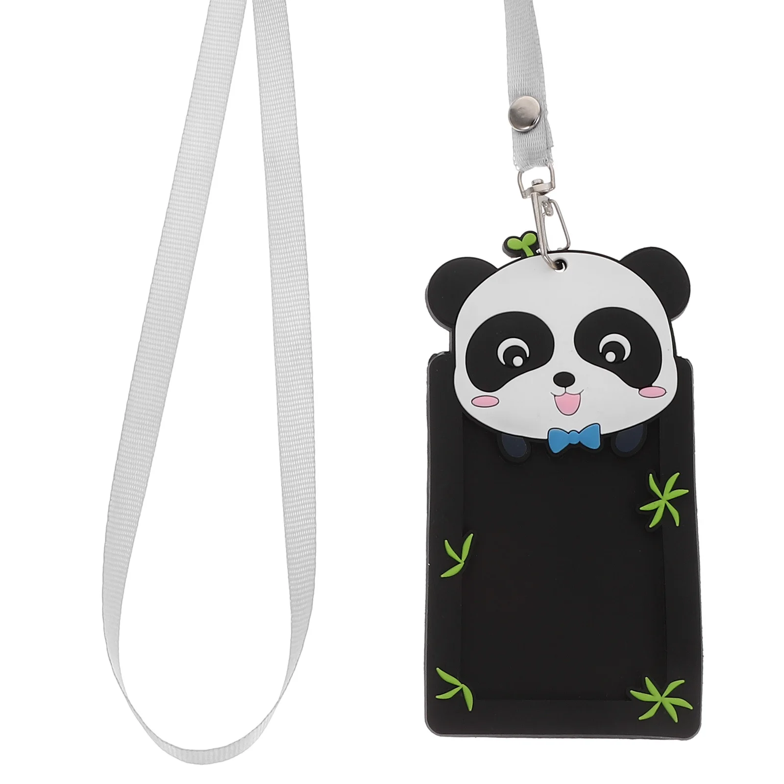 

Waterproof Soft PVC Card Holder for Students Cute Lanyard Id Badge Neck Pouch Portable School Office Travel Organizer