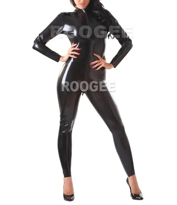 

Latex Rubber Front-Zip Catsuit
