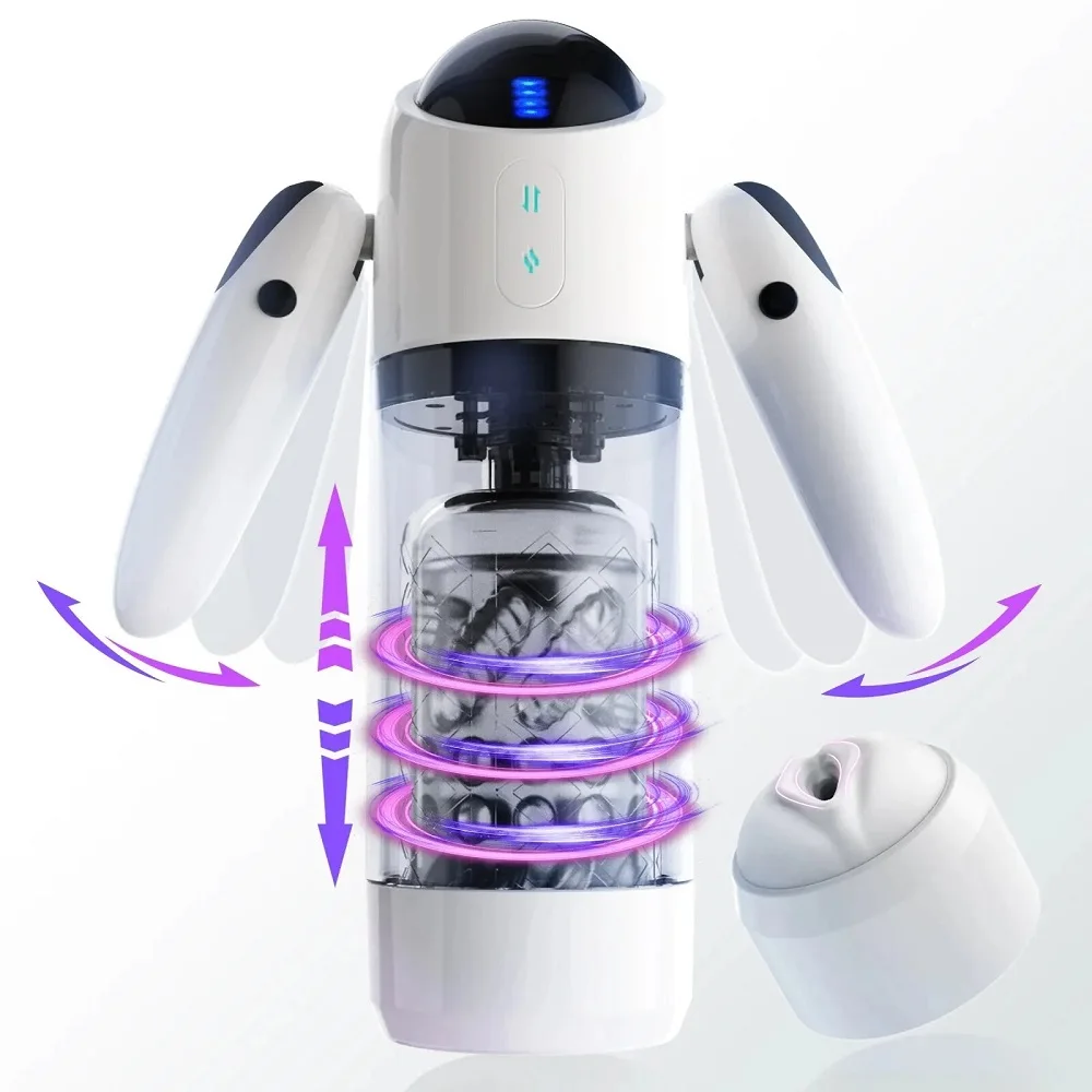 Drop Shipping Robot Male Masturbator Automatic Thrusting Masturbation cup Heating Artificial Vagina Sex Toy for Men Game Cup